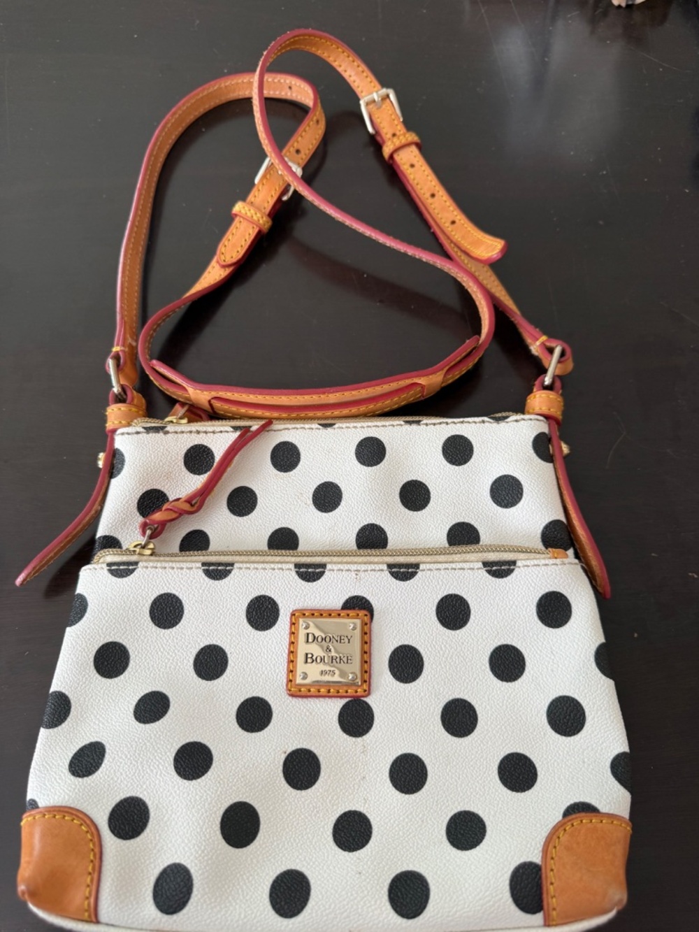 DOONEY & BOURKE AUTH CROSSBODY POLKA DOTS